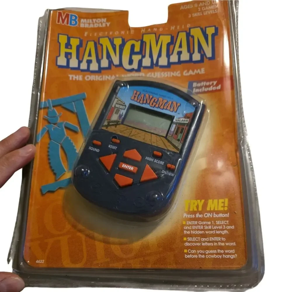1995 Vintage Hangman Handheld Electronic Game Milton Bradley Hand Held NOS NEW